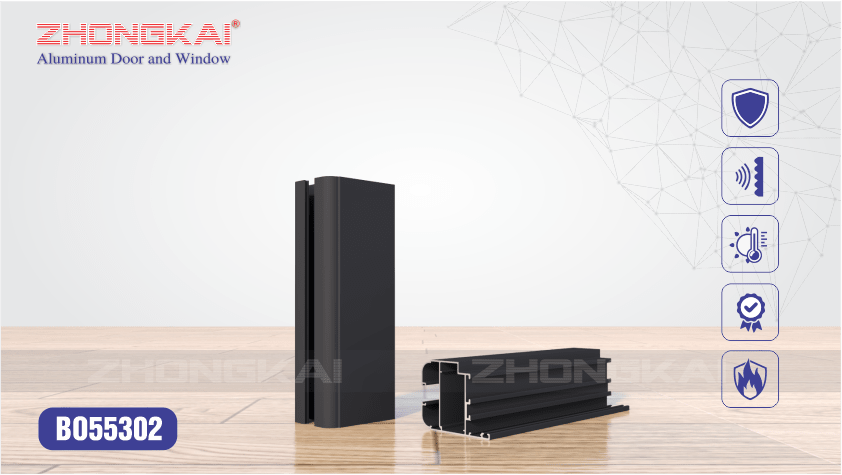 MẶt cắt hệ nhôm BO55