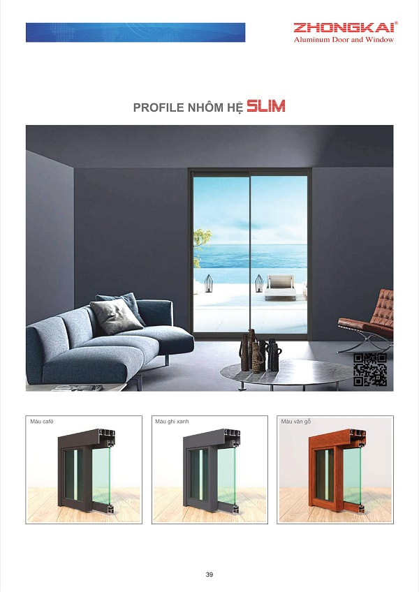 Catalogue Mặt Cắt Nhôm Slim Zhongkai