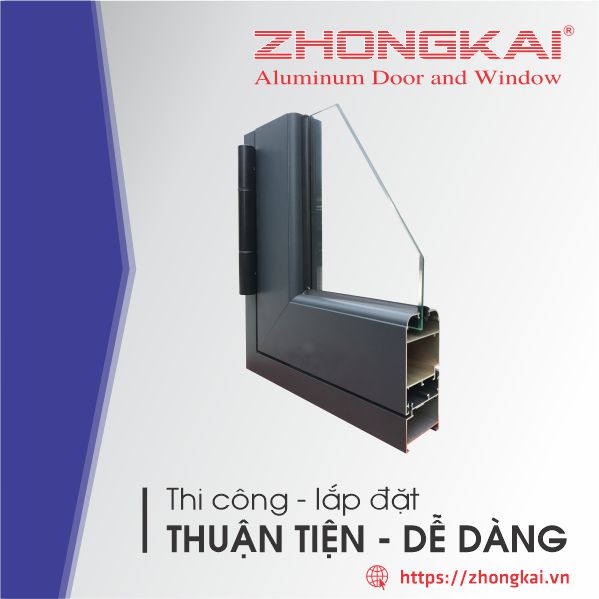 Zhongkai ra mắt thanh nhôm hệ bo55 chất lượng